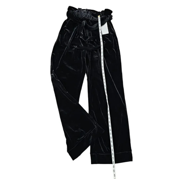 Nichole LYNEL VELVET WIDE LEG PANTS IN BLACK - Picture 7 of 10